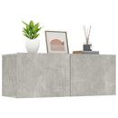 tv-skabe 2 stk. 80x30x30 cm konstrueret træ betongrå