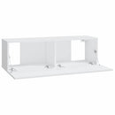 væghængte tv-skabe 2 stk. 100x30x30 cm konstrueret træ hvid