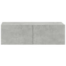 væghængte tv-skabe 2 stk. 100x30x30 cm konstrueret træ betongrå
