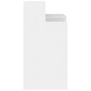 skrivebord med LED-lys 97x45x90 cm konstrueret træ hvid