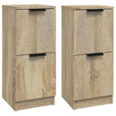 skænke 2 stk. 30x30x70 cm konstrueret træ sonoma-eg