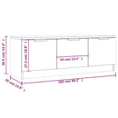 tv-bord 102x35x36,5 cm konstrueret træ betongrå