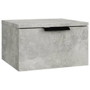 væghængt sengebord 34x30x20 cm betongrå