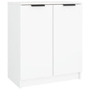skoskab 59x35x70 cm konstrueret træ hvid