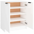 skoskab 59x35x70 cm konstrueret træ hvid
