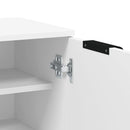 skoskab 59x35x100,5 cm konstrueret træ hvid