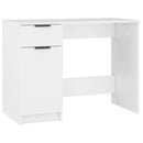 skrivebord 100x50x75 cm konstrueret træ hvid