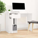 skrivebord 100x50x75 cm konstrueret træ hvid