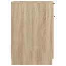 skrivebord 33,5x50x75 cm konstrueret træ sonoma-eg