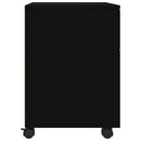 arkivskab med hjul 45x38x54 cm konstrueret træ sort