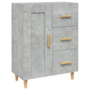 skænk 69,5x34x90 cm konstrueret træ betongrå