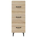 skænk 34,5x34x90 cm konstrueret træ sonoma-eg