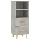 skænk 34,5x34x90 cm konstrueret træ betongrå