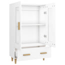 skab 70x31x115 cm konstrueret træ hvid
