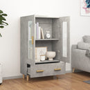 skab 70x31x115 cm konstrueret træ betongrå