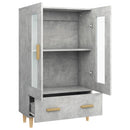 skab 70x31x115 cm konstrueret træ betongrå