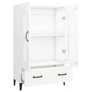 skab 70x31x115 cm konstrueret træ hvid