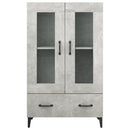 skab 70x31x115 cm konstrueret træ betongrå