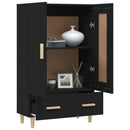 skab 70x31x115 cm konstrueret træ sort