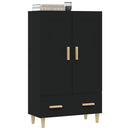 skab 70x31x115 cm konstrueret træ sort
