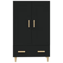 skab 70x31x115 cm konstrueret træ sort