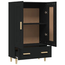 skab 70x31x115 cm konstrueret træ sort