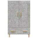 skab 70x31x115 cm konstrueret træ betongrå