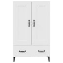 skab 70x31x115 cm konstrueret træ hvid