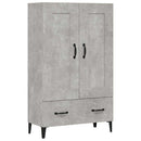 skab 70x31x115 cm konstrueret træ betongrå