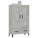 skab 70x31x115 cm konstrueret træ betongrå