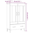 skab 70x31x115 cm konstrueret træ betongrå