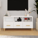 tv-bord 102x36x50 cm konstrueret træ hvid højglans