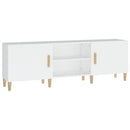 tv-bord 150x30x50 cm konstrueret træ hvid