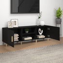 tv-bord 150x30x50 cm konstrueret træ sort