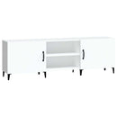 tv-bord 150x30x50 cm konstrueret træ hvid
