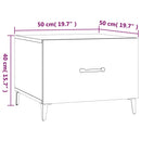 sofabord med metalben 50x50x40 cm betongrå