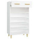 skoreol 60x35x105 cm konstrueret træ hvid