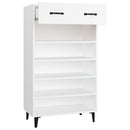 skoreol 60x35x105 cm konstrueret træ hvid