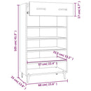 skoreol 60x35x105 cm konstrueret træ hvid