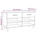 skoreol 102x35x55 cm konstrueret træ sonoma-eg