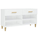 skoreol 102x35x55 cm konstrueret træ hvid højglans