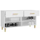 skoreol 102x35x55 cm konstrueret træ hvid højglans