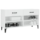 skoreol 102x35x55 cm konstrueret træ hvid højglans