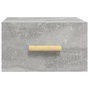 væghængte sengeborde 2 stk. 35x35x20 cm betongrå