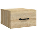 væghængt sengebord 35x35x20 cm sonoma-eg