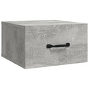 væghængt sengebord 35x35x20 cm betongrå