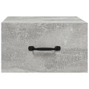 væghængt sengebord 35x35x20 cm betongrå