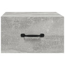 væghængte sengeborde 2 stk. 35x35x20 cm betongrå