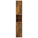 badeværelsesskab 32x34x188,5 cm konstrueret træ røget egetræ