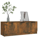 tv-bord 102x35x36,5 cm konstrueret træ røget egetræsfarve